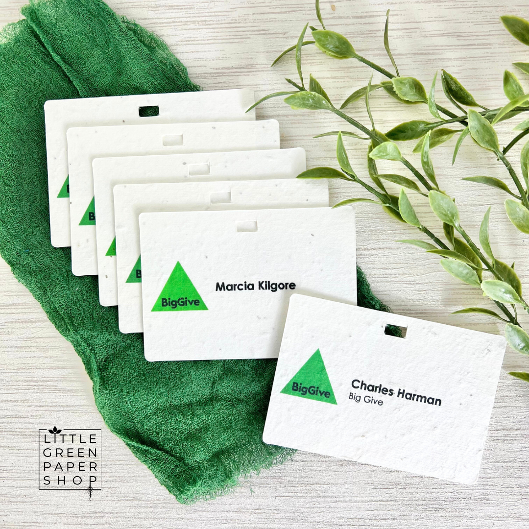 Sustainable Name Badges Seed Paper Conference Delegate ID Name Tags