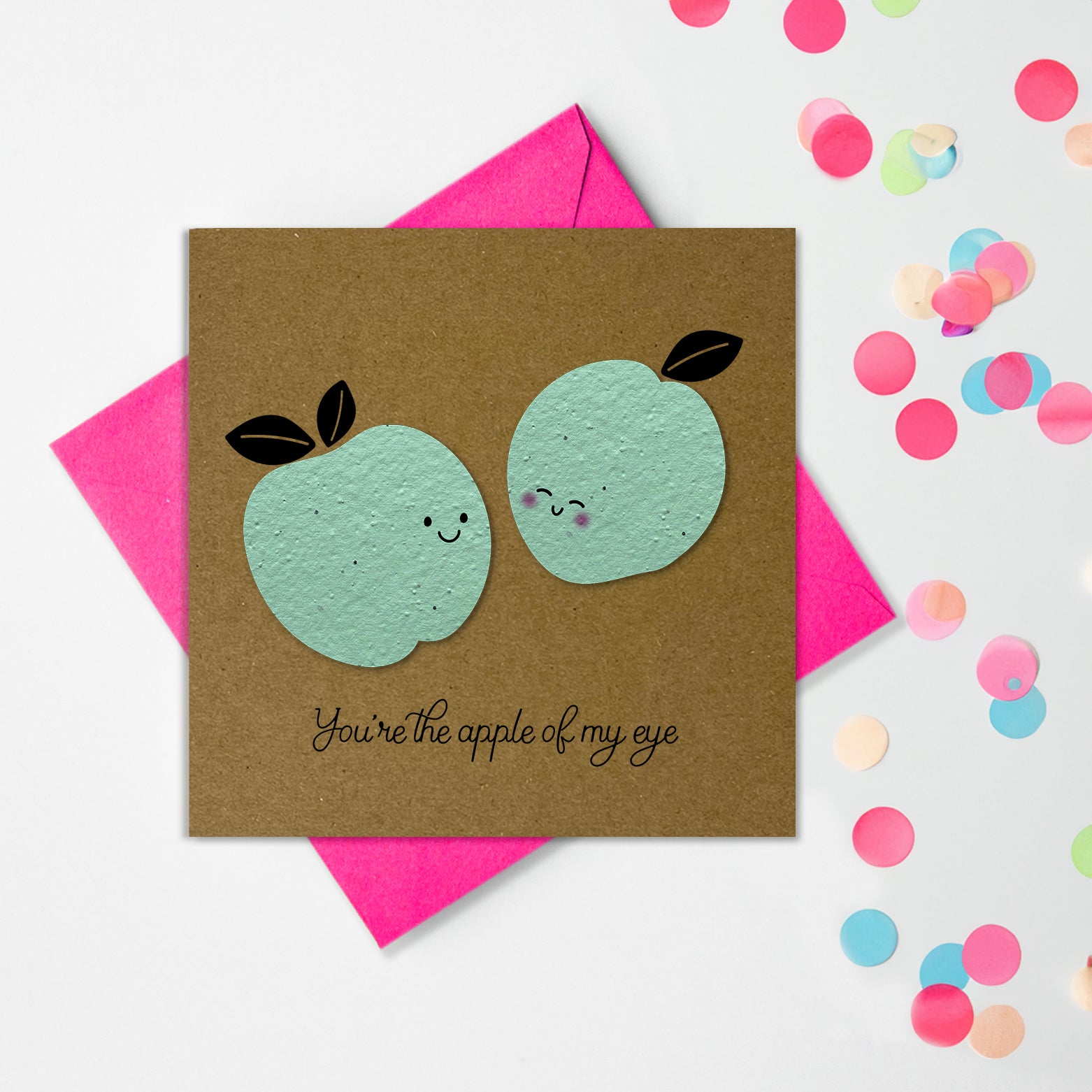 Kraft Collection Apple Greeting Card Little Green Paper Shop