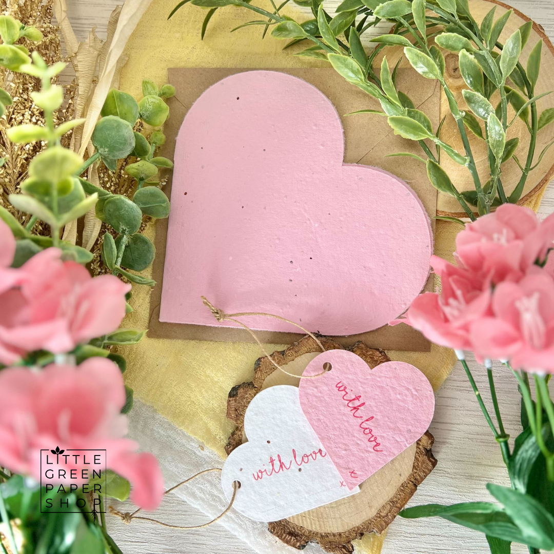Blank or Custom HEART Greeting Cards