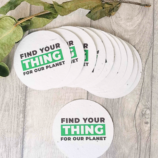 Plantable Coasters made with Seed Paper | Little Green Paper Shop