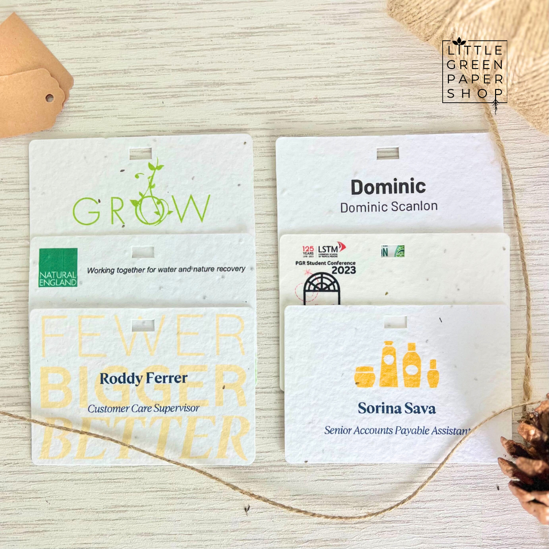 Sustainable Name Badges Seed Paper Conference Delegate ID Name Tags