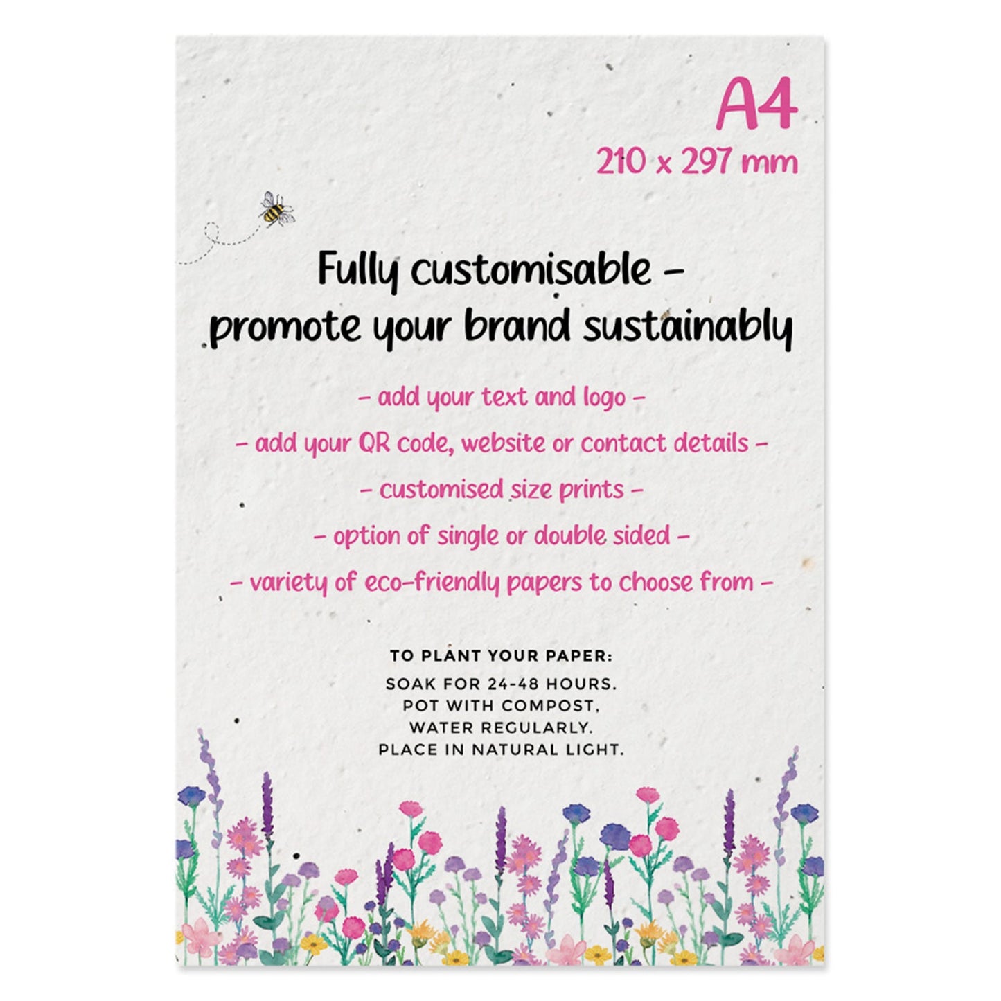 Eco-friendly Flyers A4 Prints on Seed Paper | Little Green Paper Shop