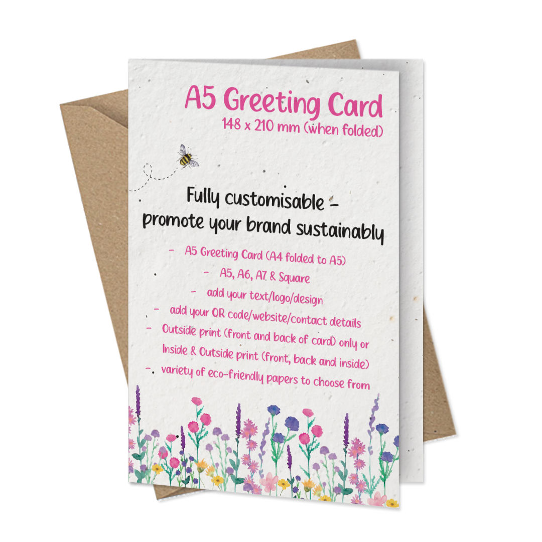 Blank or Custom A5 Greeting Cards