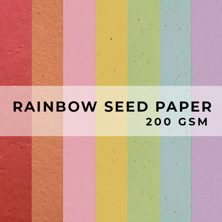 Coloured Seed Paper Rainbow - 200gsm