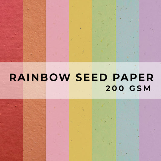 Coloured Seed Paper Rainbow - 200gsm