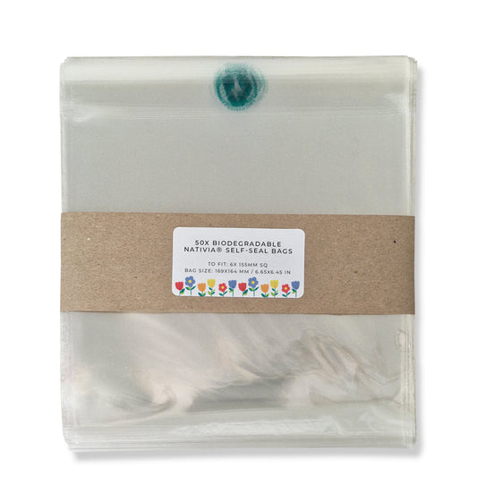 Biodegradable Bags - 6x SQ 155mm (pack of 50)