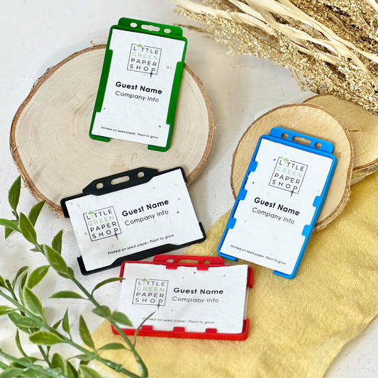 Conference ID Name Badges with Biodegradable Holder (with individual names)