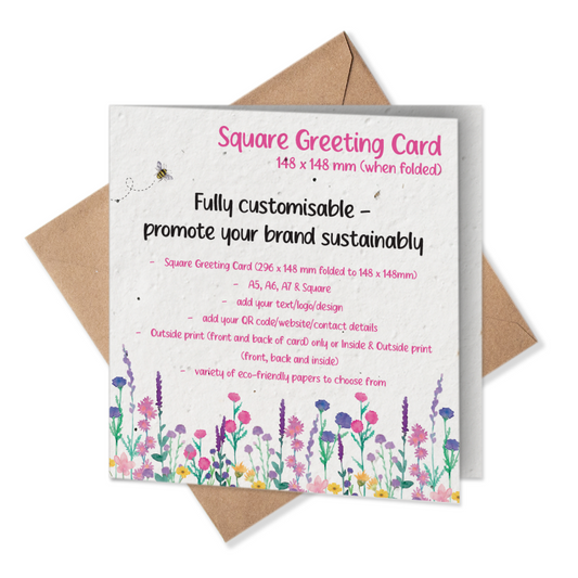 Blank or Custom SQUARE Greeting Cards