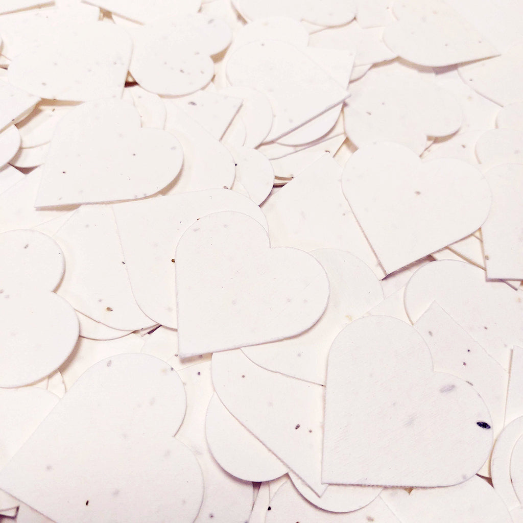 Plantable Seed Paper Shapes - Hearts Little Green Paper Shop