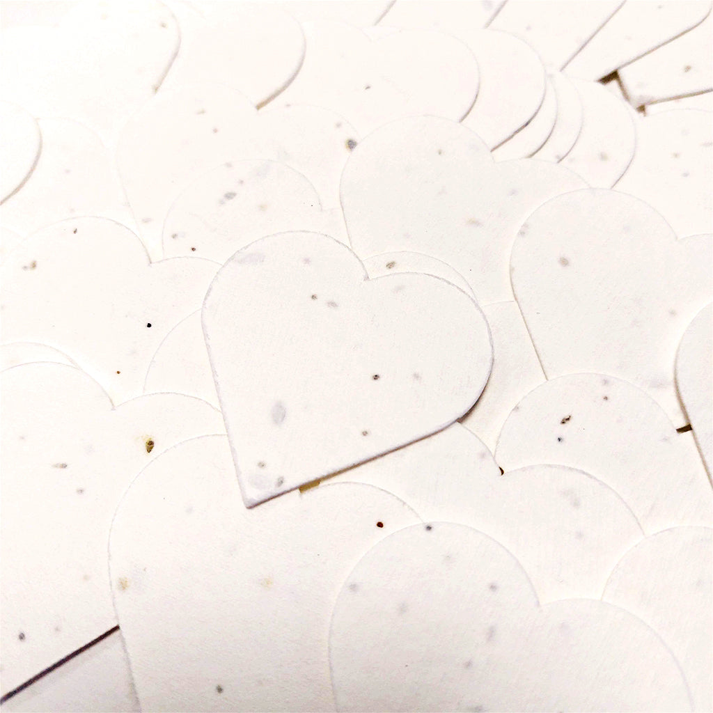 Plantable Seed Paper Shapes - Hearts Little Green Paper Shop
