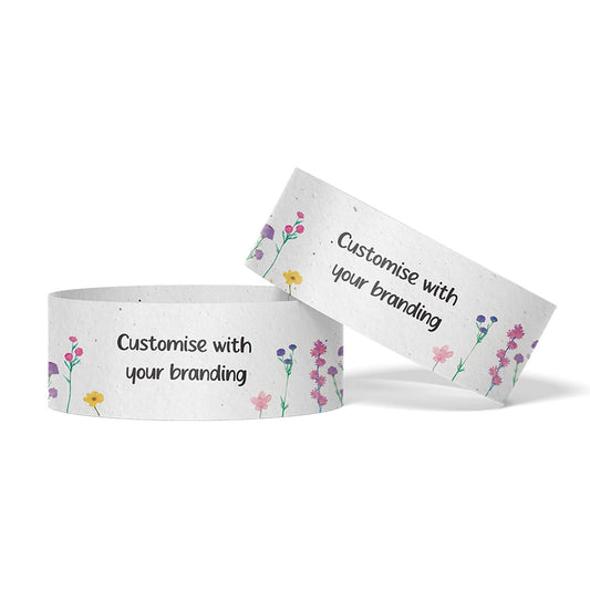Seed Paper Wristbands from Little Green Paper Shop Plantable
