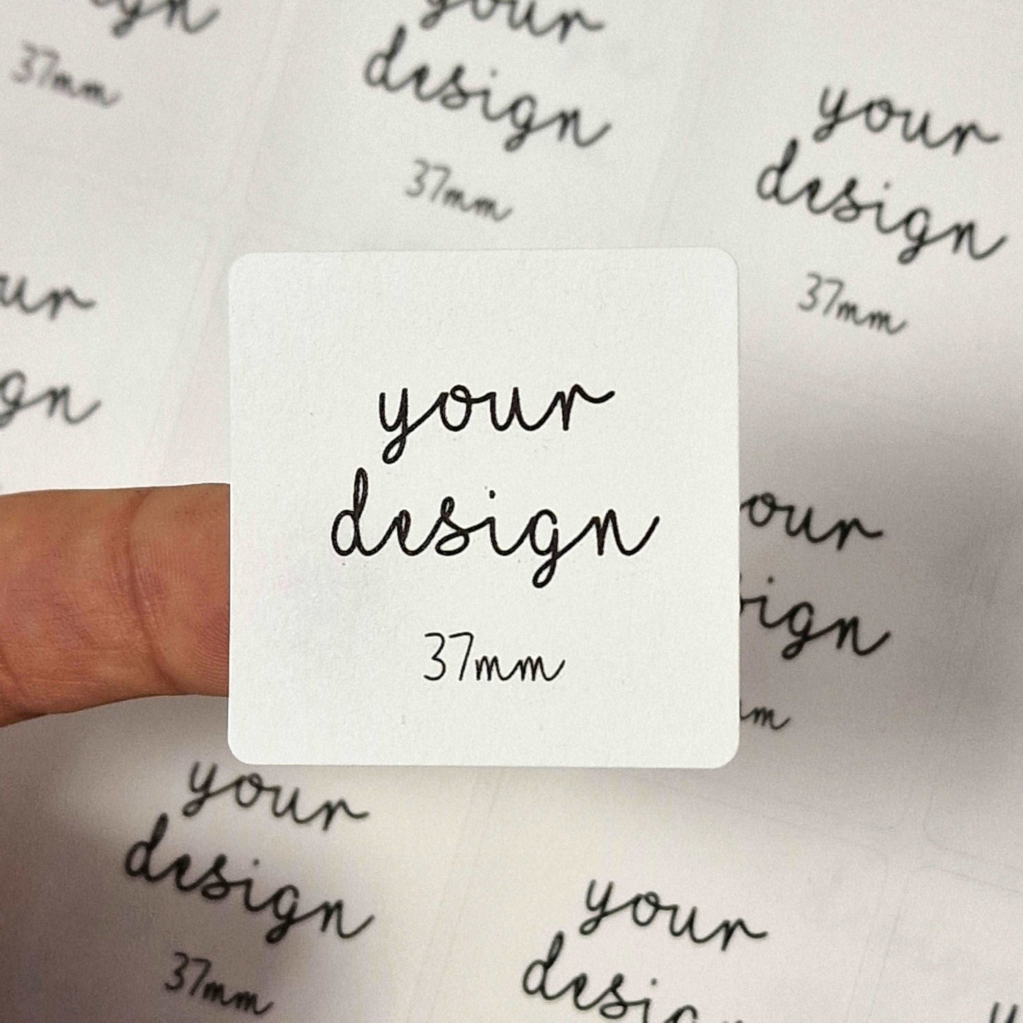 Plantable Seed Paper Square 37 x 37 mm Biodegradable Sticker Labels Little Green Paper Shop