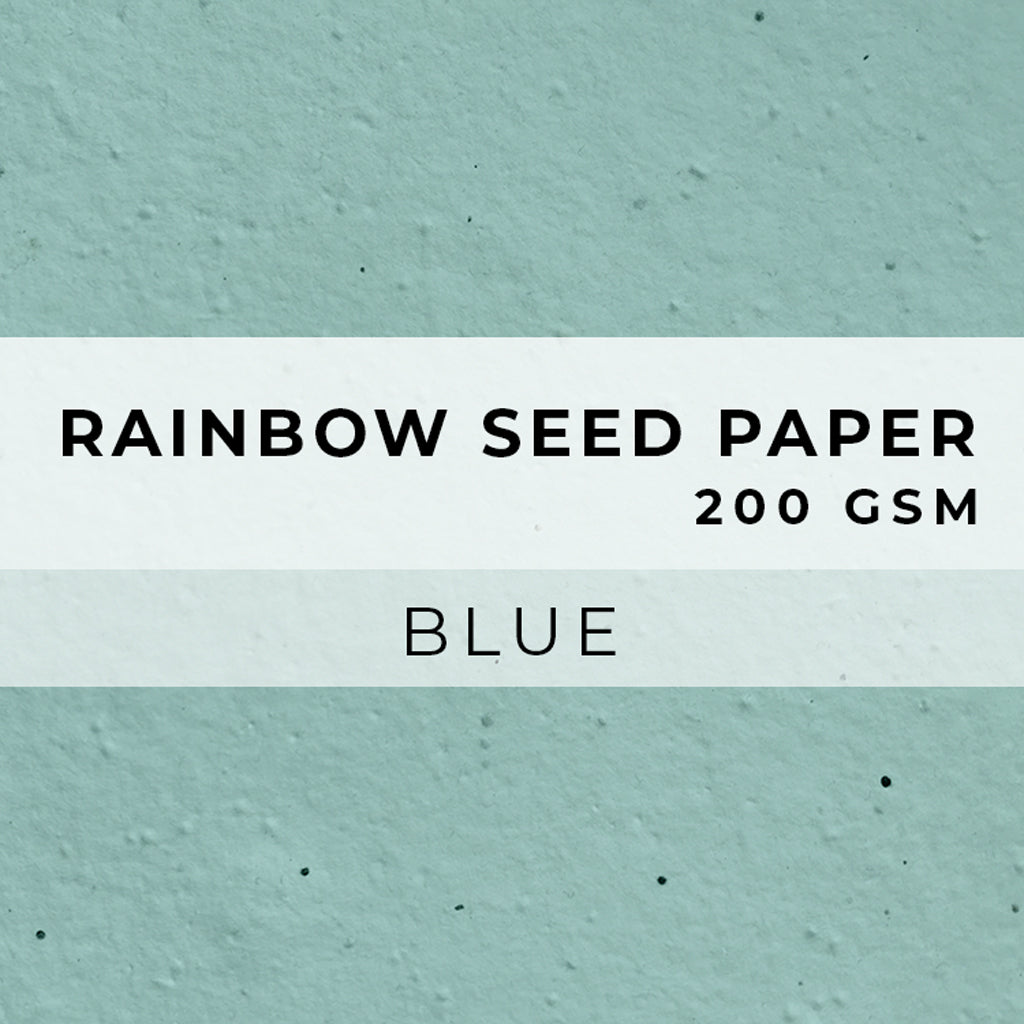 Coloured Seed Paper Plantable Seed Paper Rainbow Flower Seed Paper - Blue