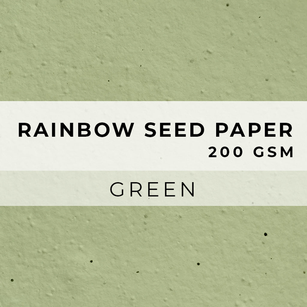 Coloured Seed Paper Plantable Seed Paper Rainbow Flower Seed Paper - Green