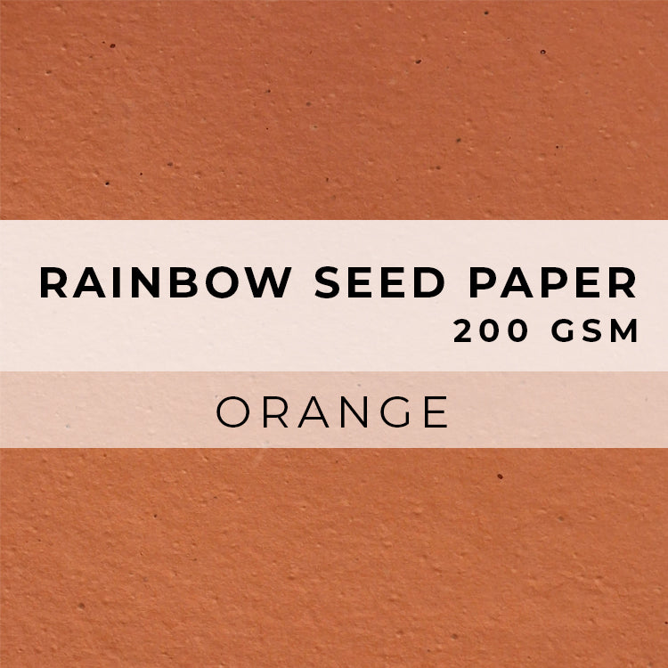 Coloured Seed Paper Plantable Seed Paper Rainbow Flower Seed Paper - Orange