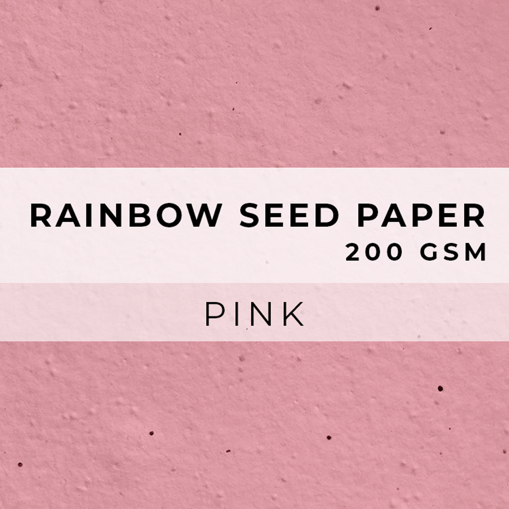 Coloured Seed Paper Plantable Seed Paper Rainbow Flower Seed Paper - Pink