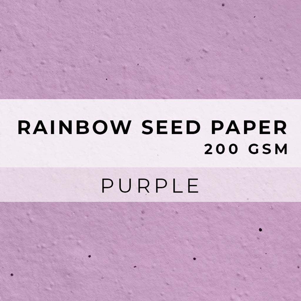 Coloured Seed Paper Plantable Seed Paper Rainbow Flower Seed Paper - Purple