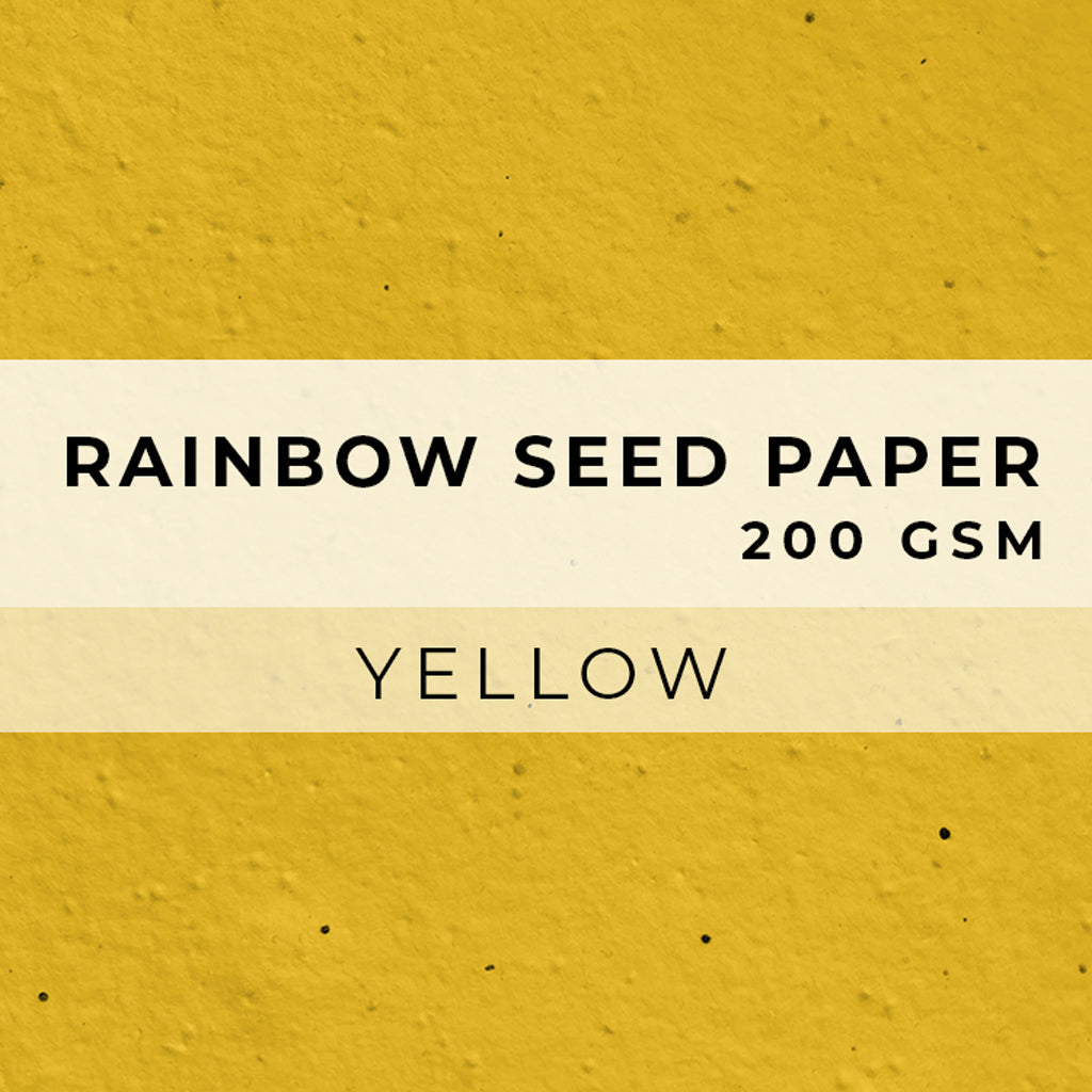 Coloured Seed Paper Plantable Seed Paper Rainbow Flower Seed Paper - Yellow