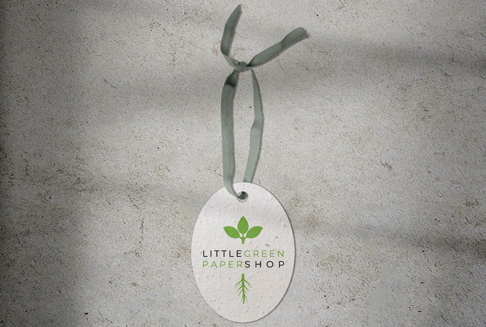 Plantable Seed Paper Seed Paper Tags - Elipse Little Green Paper Shop