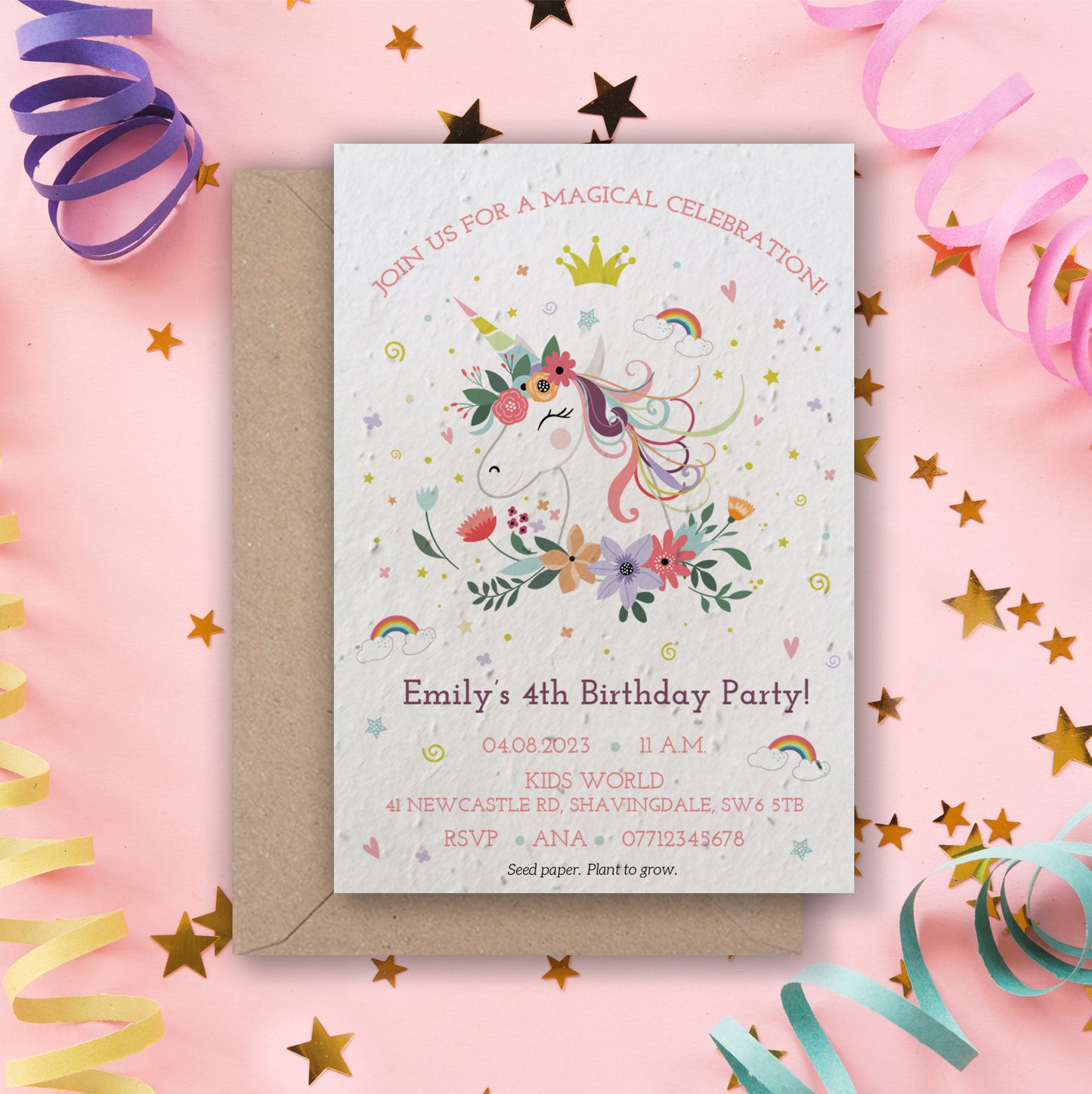 Party Invitation - UNICORN MAGIC
