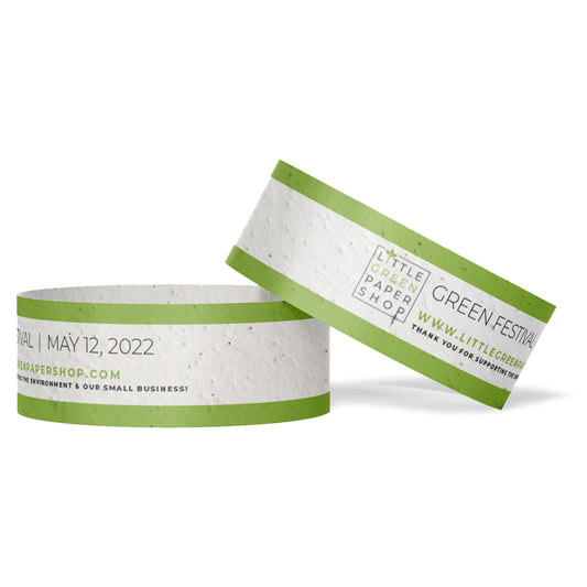 Plantable Seed Paper Seed Paper Wristbands  Little Green Paper Shop