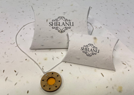 Seed paper packaging for Shelanu jewellery