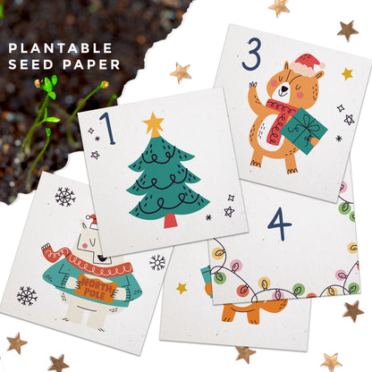 Seed Paper Plantable Advent Calendar - Quirky Christmas