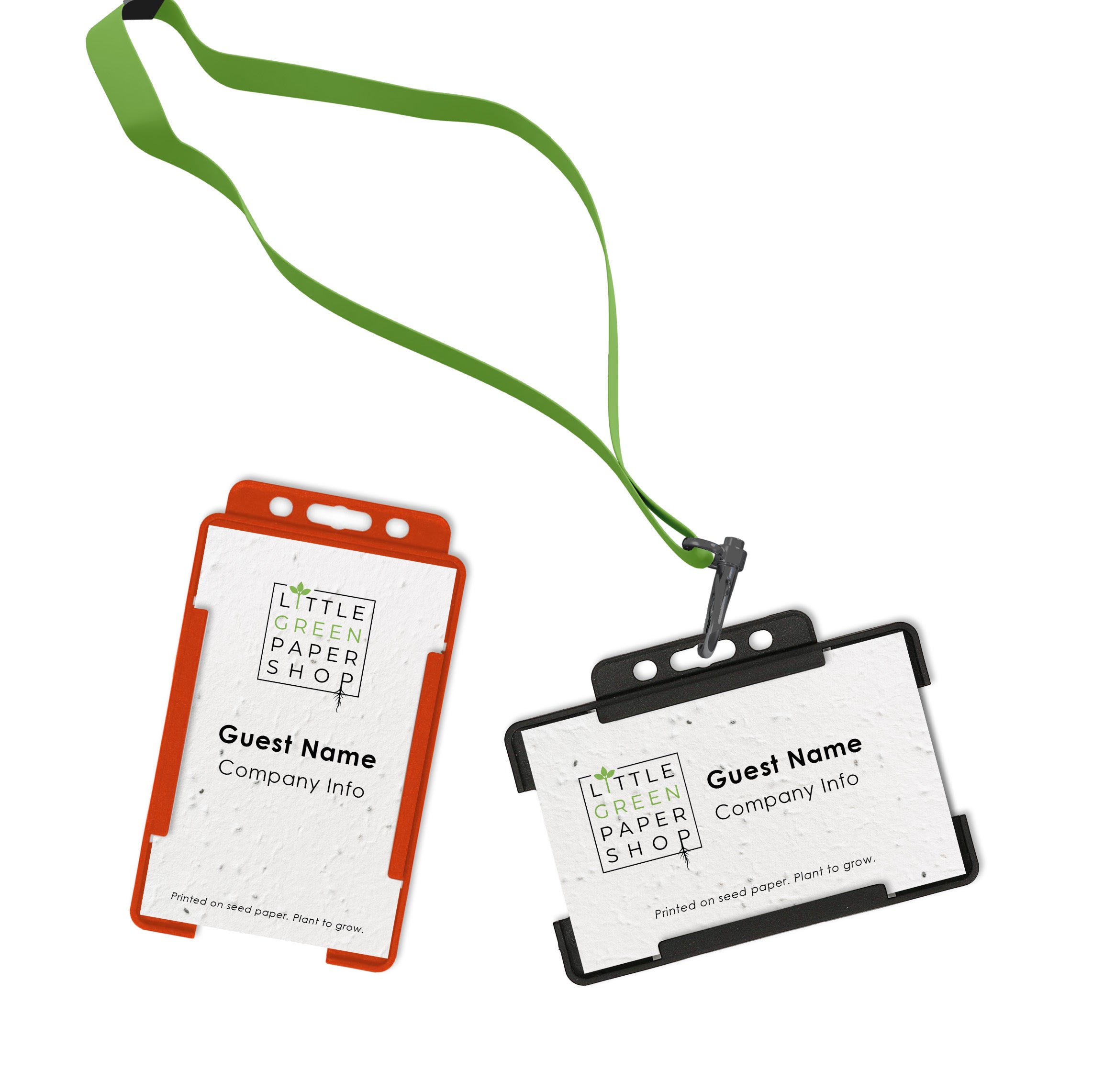 Seed Paper Conference Delegate ID Name Badges Little Green Paper Shop