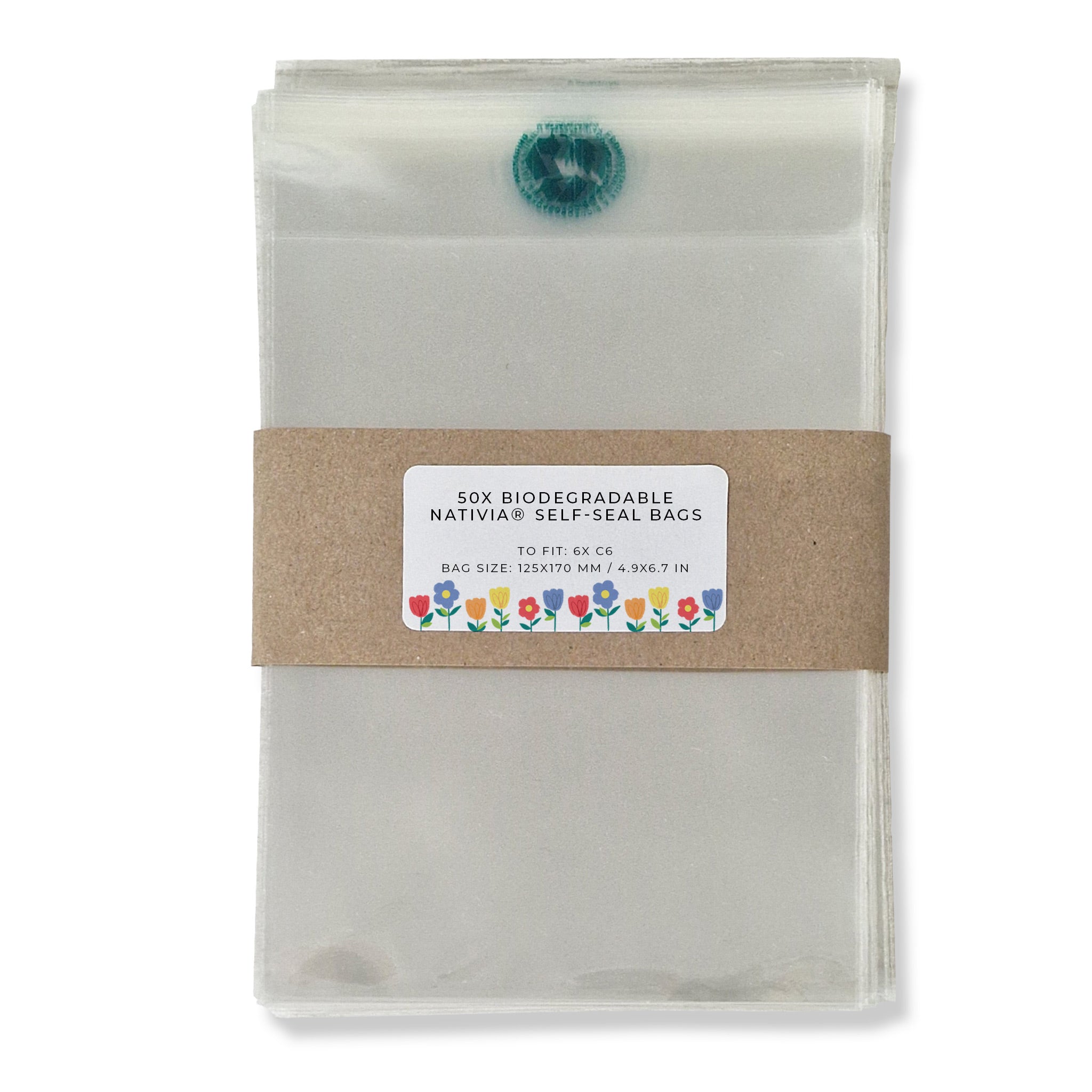 Compostable Self Seal Display Bags to fit C6 Envelope 120 x 162mm 30mm Flap  - Envelopes4You
