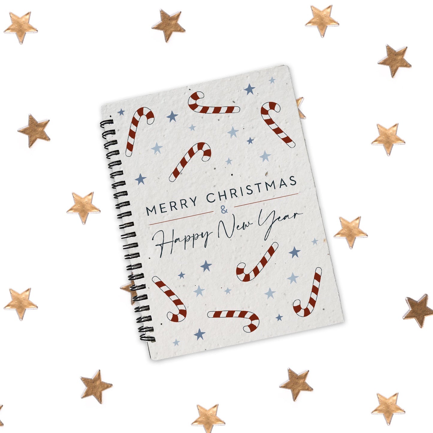 Plantable Christmas Notebook - Candycanes