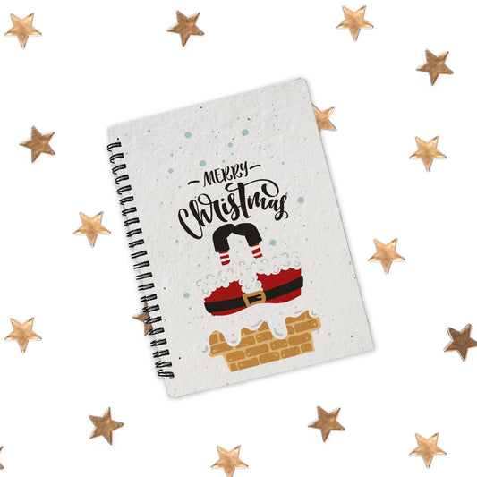Plantable Christmas Notebook - Down The Chimney