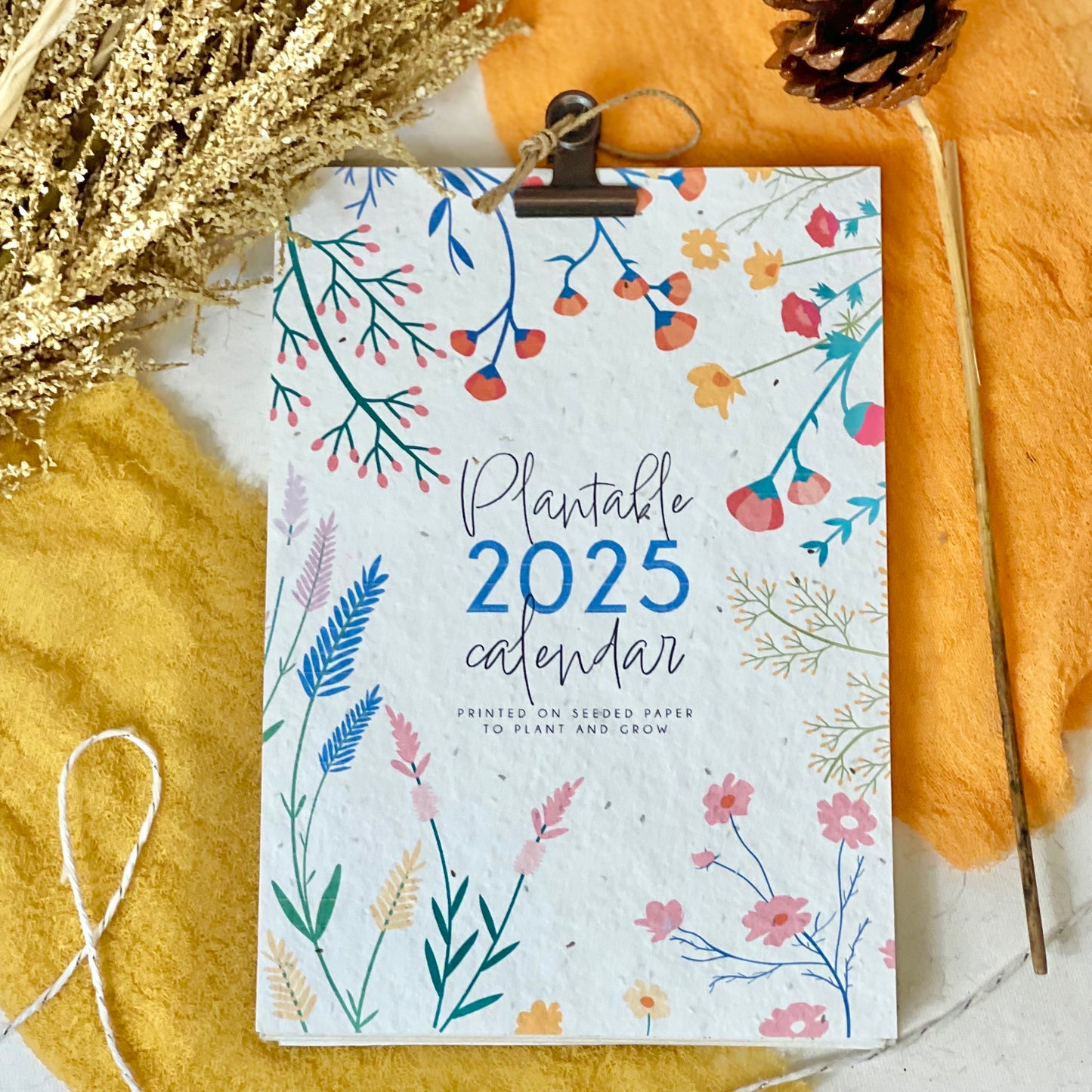 Seed Paper Plantable 2024 Calendar A5 - Flower Trails