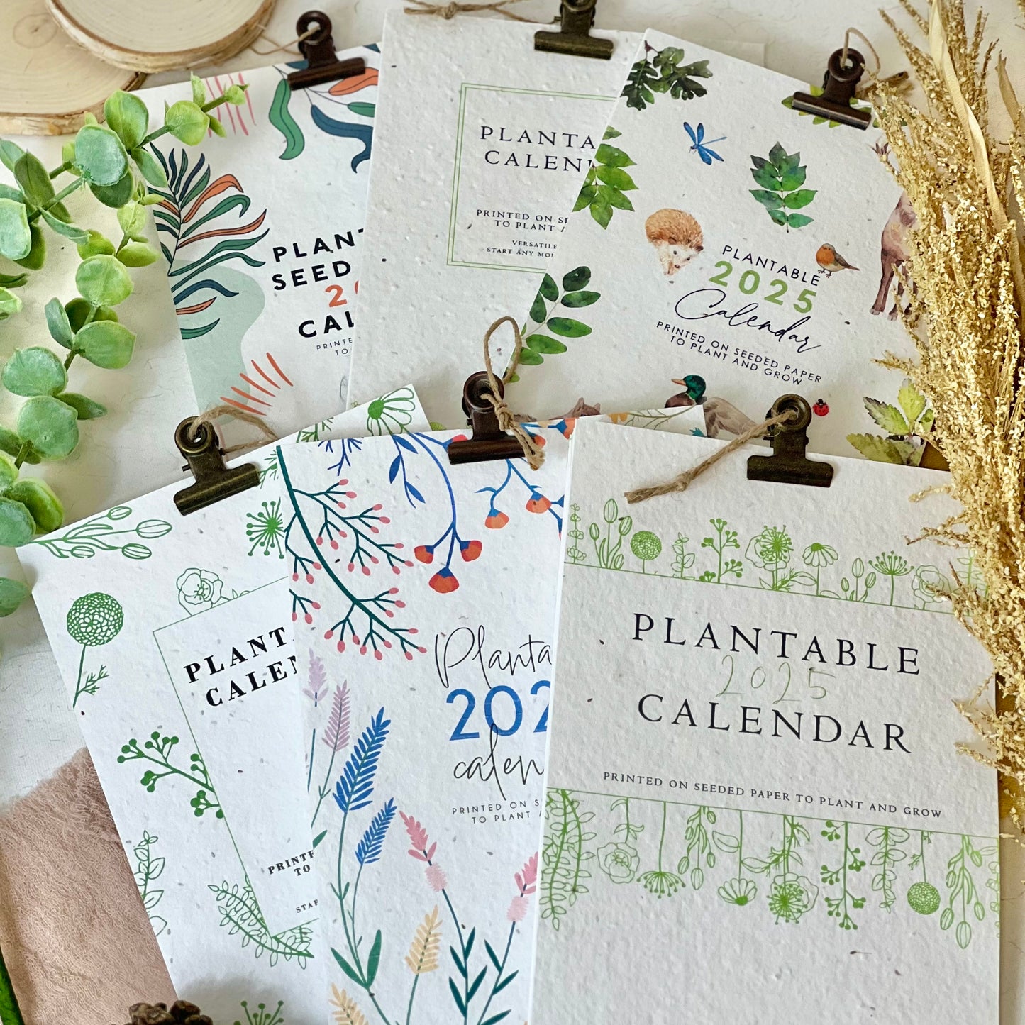 Seed Paper Plantable 2024 Calendar A5 - Flower Trails