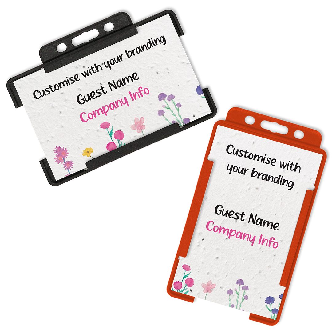 Conference ID Name Badges with Biodegradable Holder