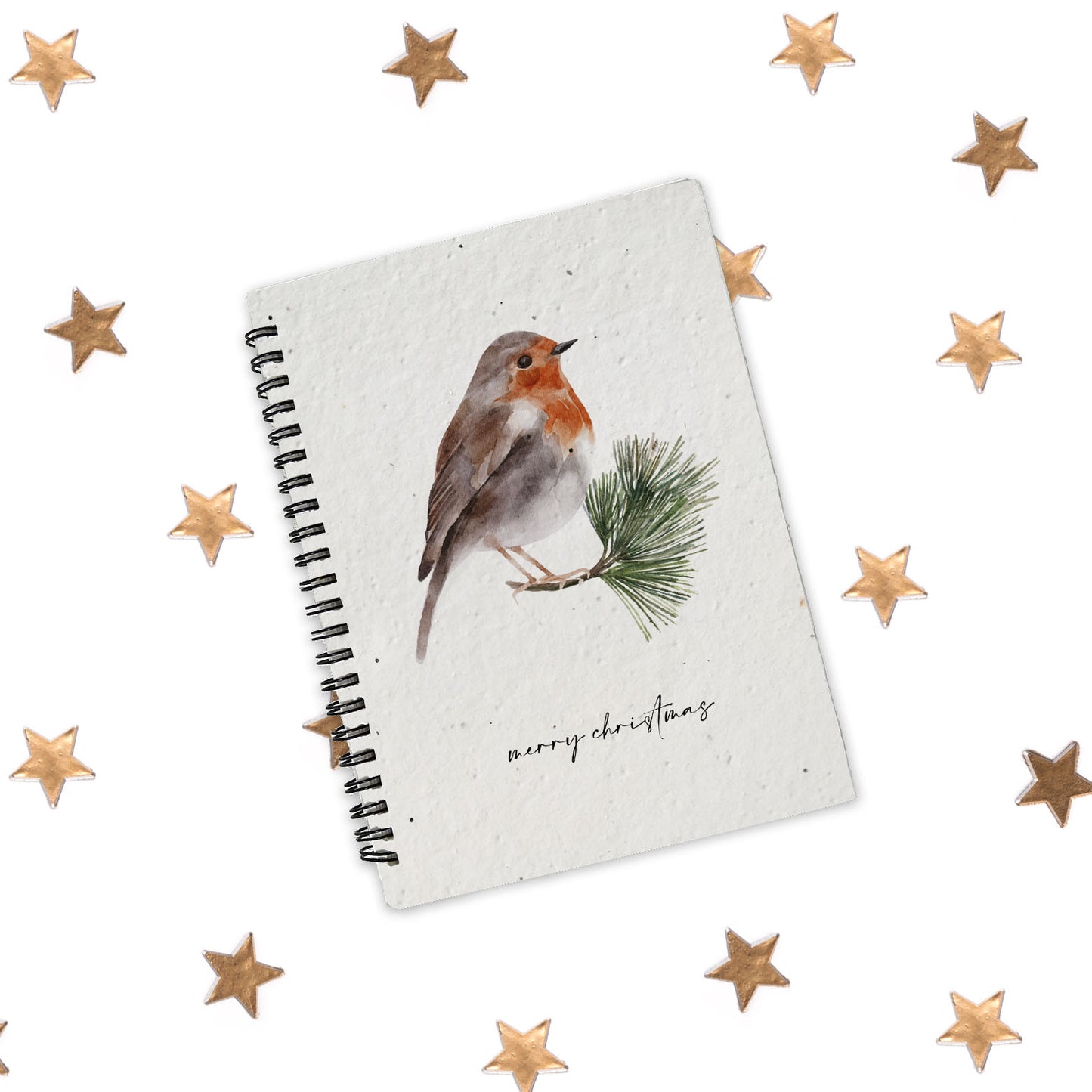 Plantable Christmas Notebook - Robin