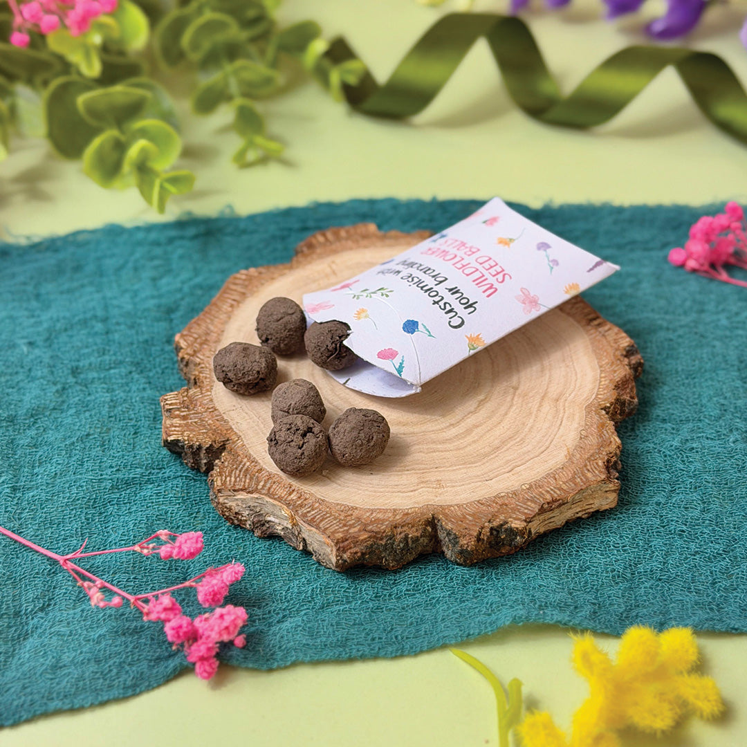 Seed Balls in a Pillow Box