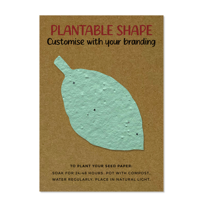 Plantable Shape on Backing Card