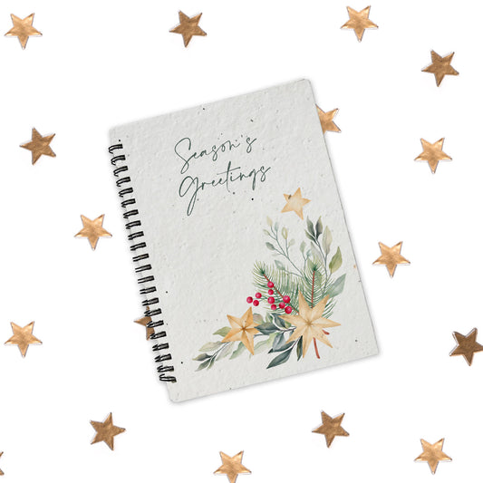 Plantable Christmas Notebook - Starry Wreath