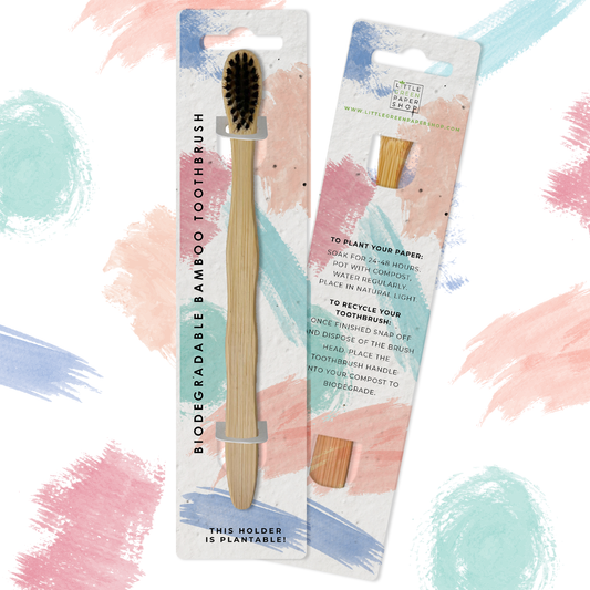 Eco-Friendly Bamboo Toothbrush - Watercolour