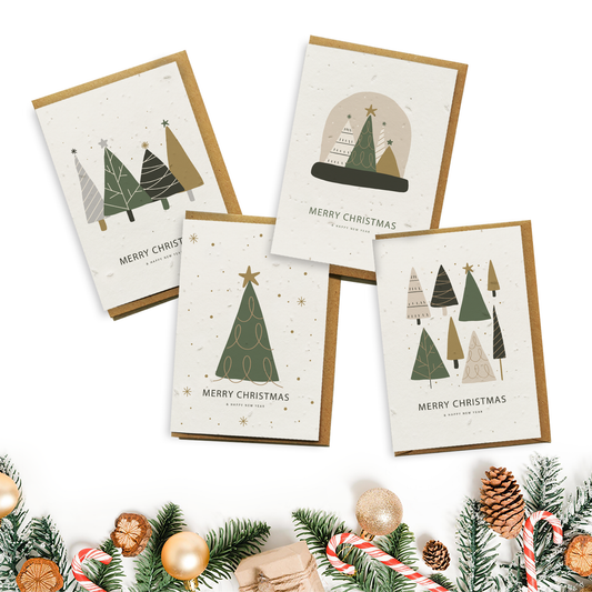 Christmas Cards 4-Pack - Oh Christmas Tree