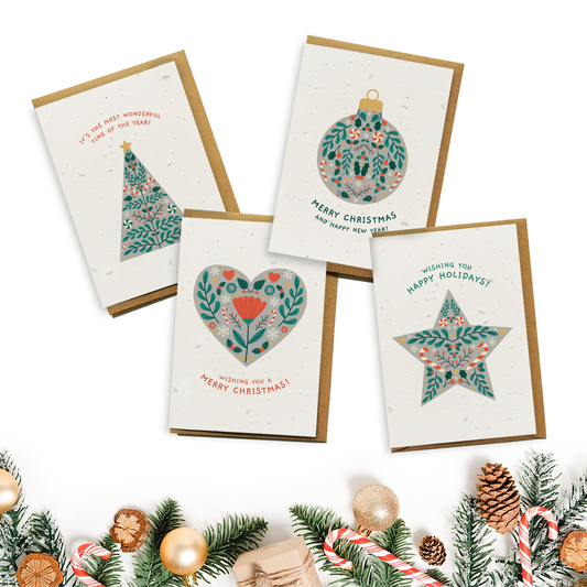 Christmas Cards 4-Pack - Peace. Love. Joy.