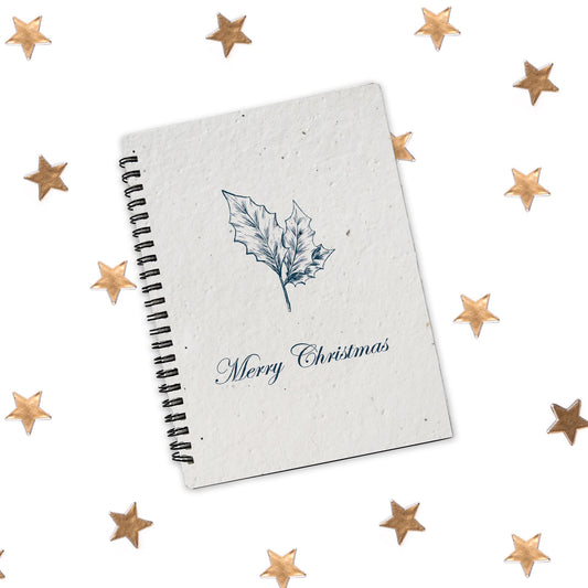 Plantable Christmas Notebook - Blue Christmas