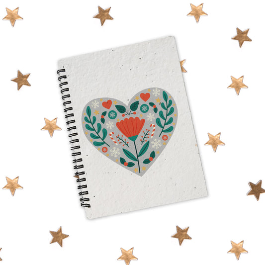Plantable Christmas Notebook - Peace. Love. Joy.