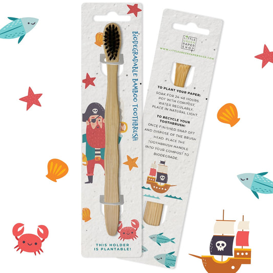 Eco-Friendly Bamboo Toothbrush - Pirates