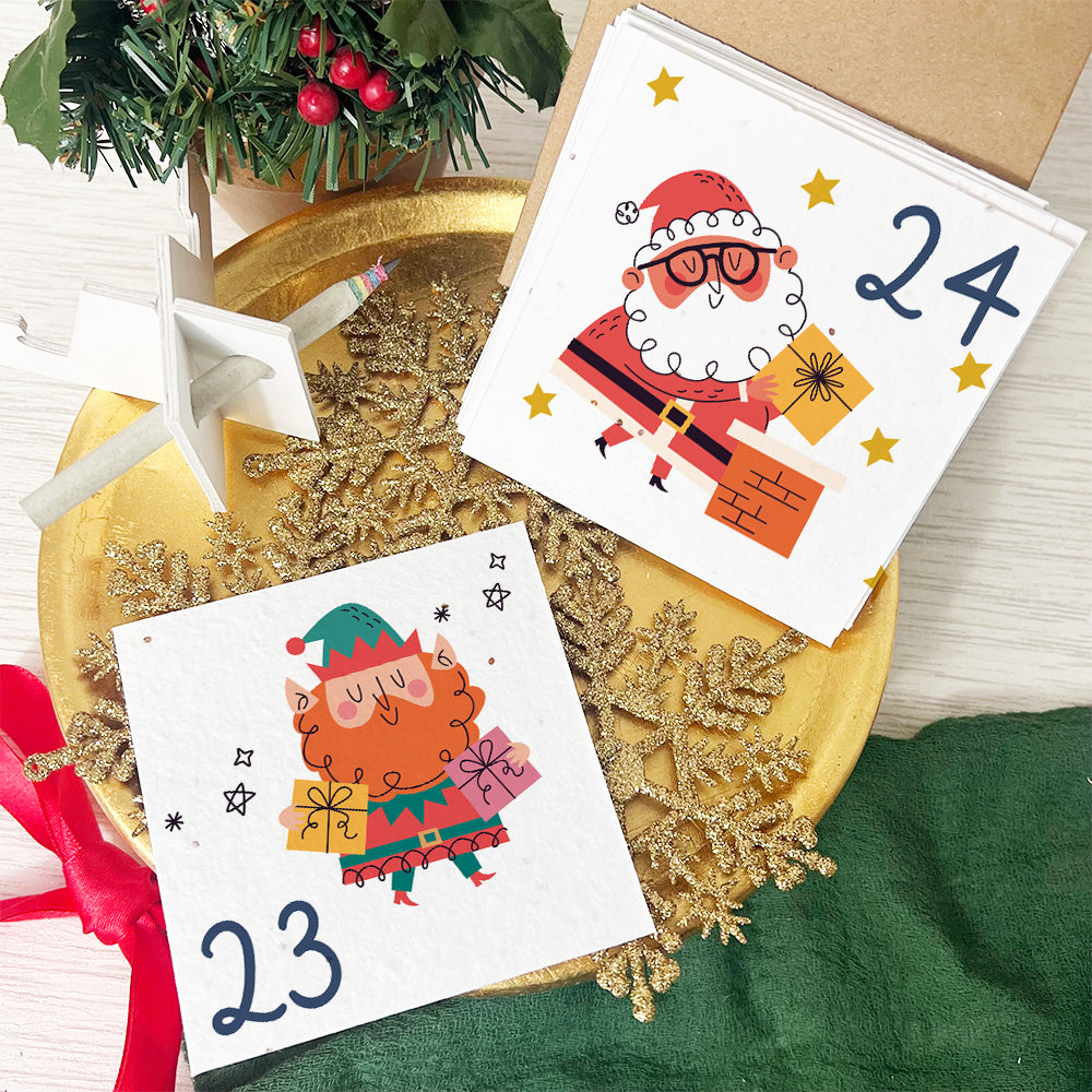 Seed Paper Plantable Advent Calendar - Quirky Christmas