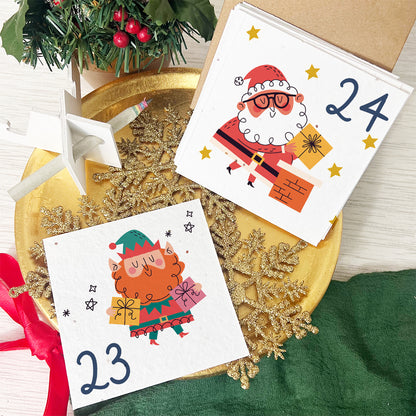 Seed Paper Plantable Advent Calendar - Quirky Christmas