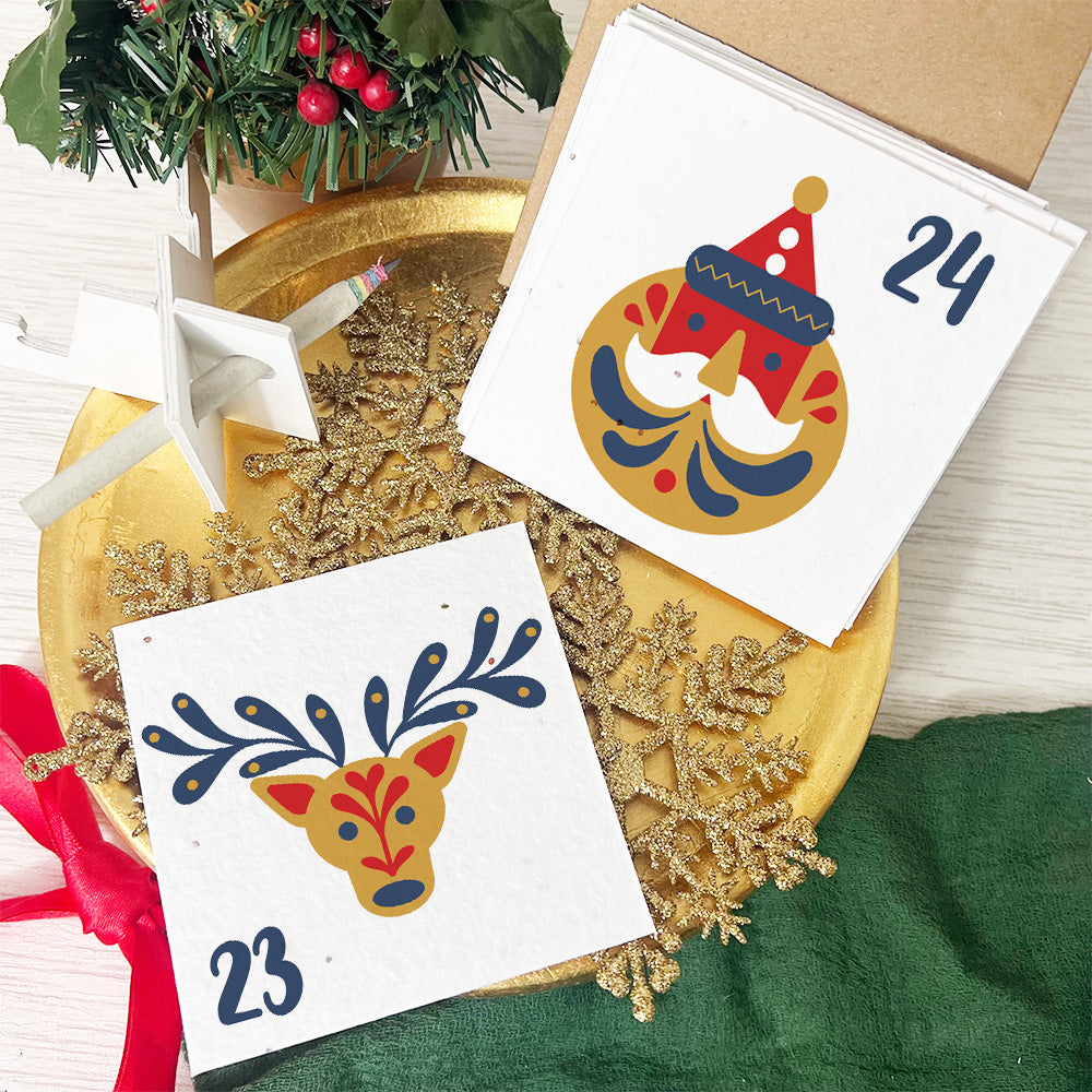 Seed Paper Plantable Advent Calendar - Scandi Christmas