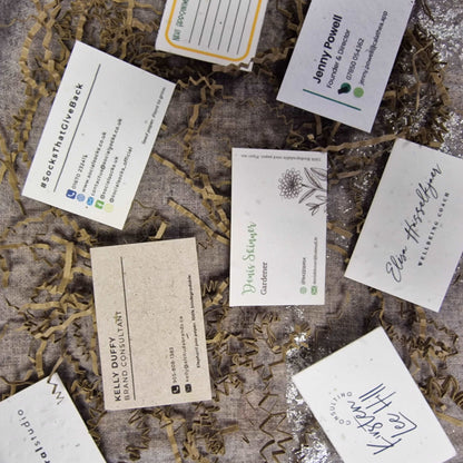 Plantable Seed Paper Business Cards - Raindrops  Little Green Paper Shop