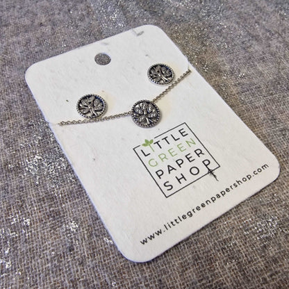 Plantable Seed Paper Earring and Necklace Backing Cards  Little Green Paper Shop