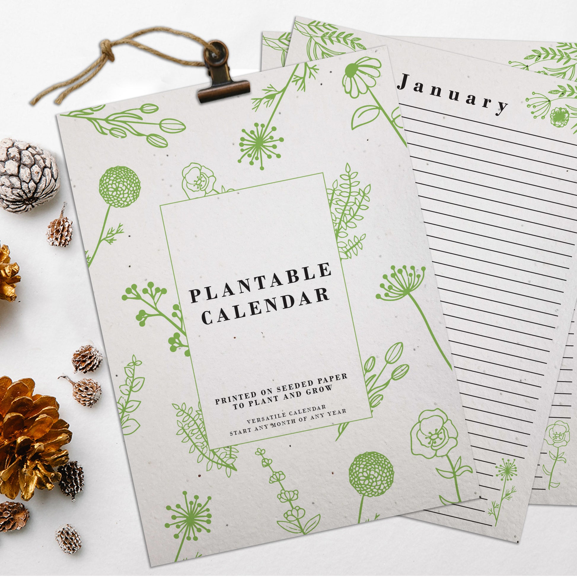 Seed Paper Plantable Calendar